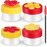 Hand Hummingbird Feeder 4 Pieces Window Flower Hummingbird Feeder Mini Handheld Hummingbird Feeder Humming Bird Feeder Wild Bird Feeders with Clea...
