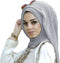 Women Solid Shimmer Hijab Muslim Head Wrap Long Scarf (Shimmer-Grey)...