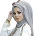 Women Solid Shimmer Hijab Muslim Head Wrap Long Scarf (Shimmer-Grey)...