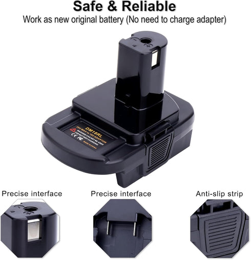 Biswaye Adapter Compatible with Dewalt 20V Battery to Replacement for Ryobi 18V One+ Battery, Adapter Compatible with Milwaukee M18 Battery to Rep...