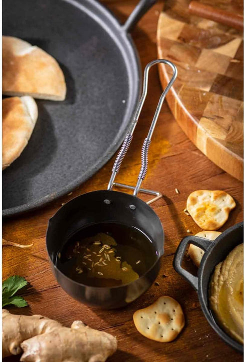 Tablecraft 11069 Tadka Pan, 10-inch Length, 10 oz Capacity, Non-Stick Coated Metal...