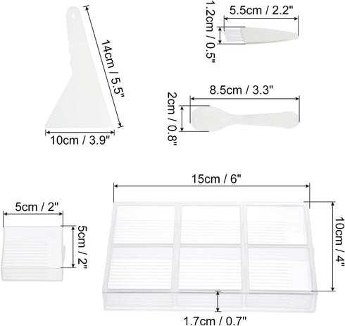PATIKIL Diamond Painted Tray, 26PCS Diamond Painted Accessories Organizer Kits Large Diamond Art Trays Bead Rhinestone Sorting Tray Square Craft T...