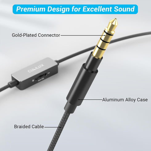 Cubilux 3.5mm to 3.5mm Headphone Cable, Replacement Headphone Cord Compatible with Sony WH-1000XM5/XM4/XM3, WH-CH720N/CH710N, Marshall Major 4/3/2...