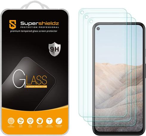 Supershieldz (3 Pack) Designed for Google Pixel 5a 5G Tempered Glass Screen Protector, Anti Scratch, Bubble Free...