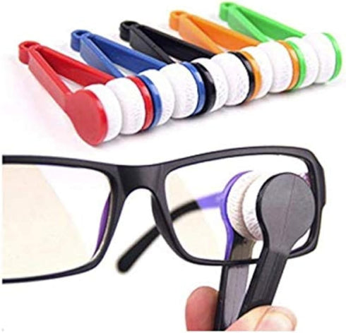 5 PCS Mini Sun Glasses Eyeglass Microfiber Spectacles Cleaner Soft Brush Cleaning Tool Microfiber Eyeglasses Cleaner Cleaning Clip...