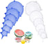Silicone Stretch Lids Set Of 12 Elastic Reusable Microwave Food Covers Bowl Covers for Can, Cup and Glass Jars...