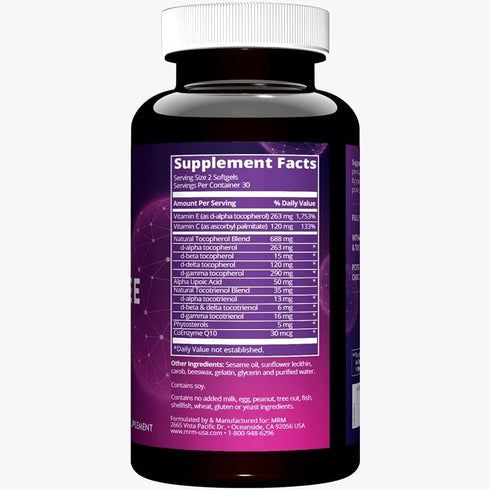 MRM Nutrition Complete E | 400 IU Vitamin E | Heart Health | with Vitamin C| Gluten-Free | 30 servings...