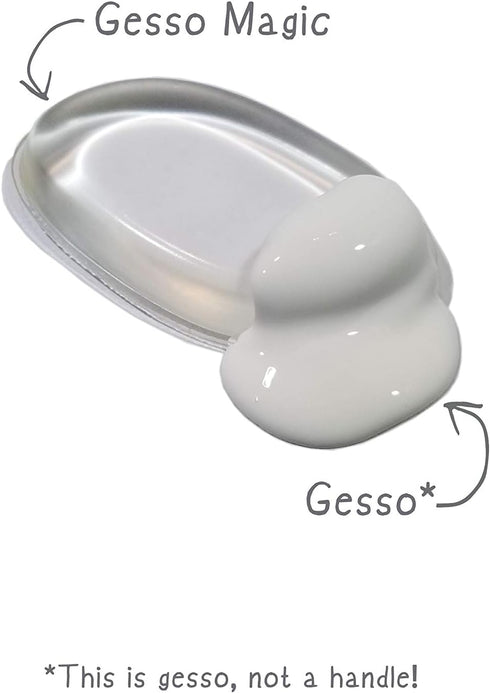 Gesso Magic 2-Pak - Canvas Primer Silicone Brush Art Supplies for Use with Any Paint, Sculpting, Pottery & More (Original)...