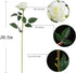 Veryhome Artificial Flowers Silk Roses Fake Bridal Wedding Bouquet for Home Garden Party Floral Decor 10 Pcs (White Straight stem)...