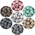 50Pcs Silicone Printed Beads 15mm, Leopard Cow Animal Print Beads, Flower Leaves Plaid Beads, Loose Round Silicone Spacer Beads, for Adults DIY Cr...