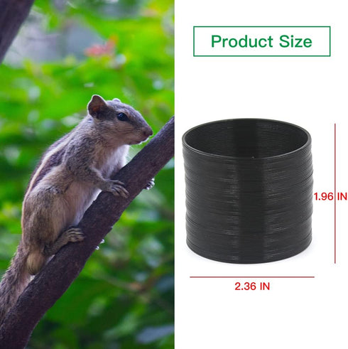 2 PCS Metal Squirrel Baffle, Squirrel Barrier Spring Coil Guard Protects Hanging Bird Feeders for Outdoor Poles...
