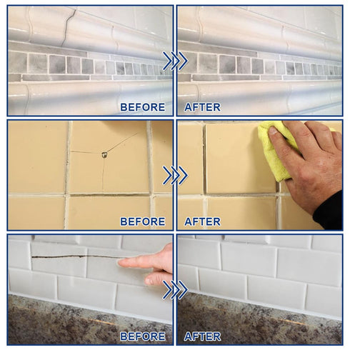 Tile Repair Kit, Ceramic Tile Repair Kit(Cream), Ceramic Repair Kit, Ceramic Tile Repair Filler - Quickly Fix Tile Chips, Cracks and Holes. for Ce...