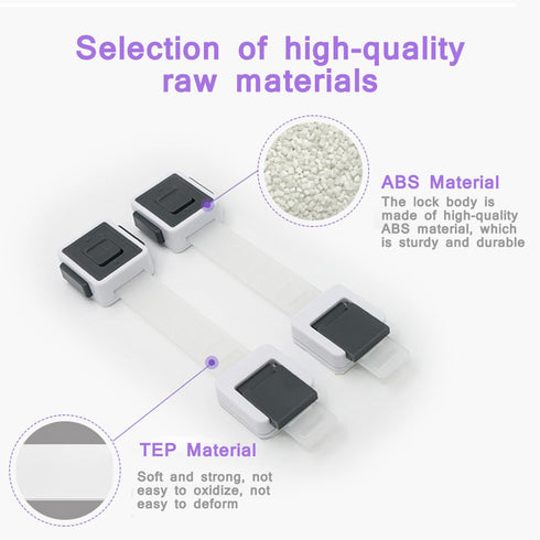 Child Proof Cabinet Locks, 4 Pack Child Locks for Drawer Cupboard Dishwasher Cupboard Pantry and Toilet. Adhesive Safety Baby Proofing Fridge Lock...