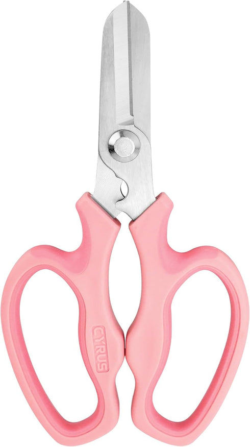 CYRUS Garden Shears Pruner Secateurs 7.5" Pruning Scissors with Integrated Stab Remover Flower Sharp Gardening hand tools Florist Bonsai Cutters R...