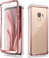 Dexnor Compatible with Samsung Galaxy S9 Case with Screen Protector Electroplated Frame Clear Back Cover Rugged 360 Full Body Protective Shockproo...