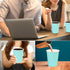 25 Pack 8 oz Disposable Paper Cups, Light Blue Paper Coffee Cups, Hot/Cold Beverage Drinking Cups, Suitable for Offices, Home Kitchens, Coffee Sho...