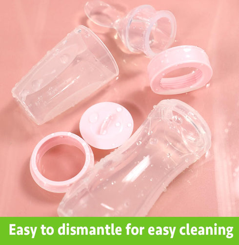 Haakaa Silicone Baby Food Dispensing Spoon Feeder 4oz - Infant Squeeze Cereal Feeder, Baby Fresh Food Feeder, Feed Bottle for Puree, Solid Baby Fo...