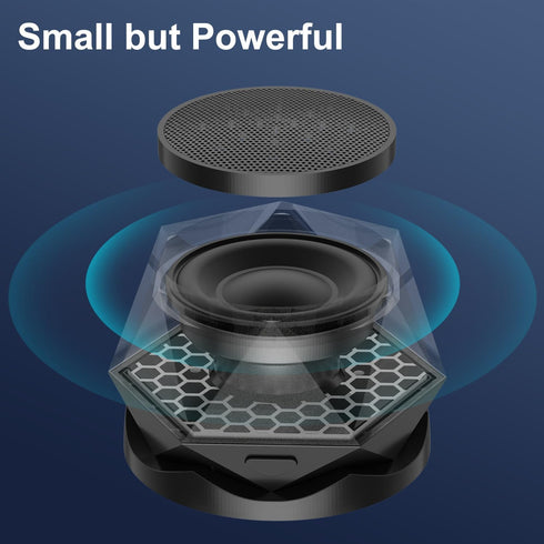 EGKimBa Magnetic Diamond Bluetooth Speaker, Small Wireless Speaker with Multi RGB Color Light Show, Portable Phone Stand for iPhone, Android, TWS ...