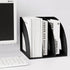 SAYEEC Magazine Holder Sturdy Binder Holder Desk File Sorter Plastic File Folder Organizer Stand Book Shelf Dividers Vertical Storage Rack Desktop...