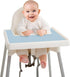 PandaEar 2 Pack High Chair Placemat, Silicone Non-Slip Placemats for IKEA Antilop Baby High Chair, Food Grade Mats Toddler Placemats -Blue/Grey...