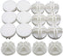 16-Pack Plastic Grid Organizer Connectors for Modular Closet Storage and Metal Grid Shelving Units, White Wire Cube Connectors with 1.42" OD and 0...