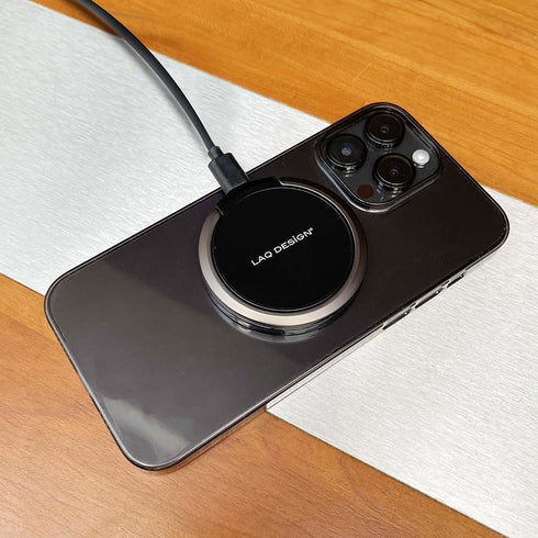 Wireless Charger with Fast Charging Capability,Compatible with iPhone and Samsung Galaxy S24, Google Pixel 8 | iPhone Charger Pad with Finger Ring...