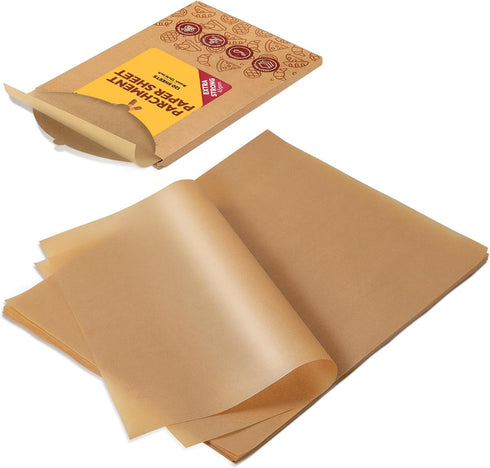 Katbite Unbleached Parchment Paper Baking Sheets, 120Pcs 12x16 Inch Precut Parchment Paper for Baking, Heavy Duty & Non-stick, Half Sheet Paper fo...