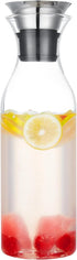Karafu Glass Carafe with Lid, 50 Ounces Borosilicate Glass Pitcher for Hot/Cold Water, Ice Tea and Juice Beverage...