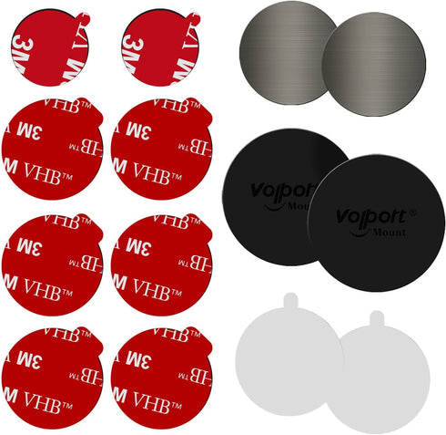 volport Extra 3M Tape Super Sticky Adhesive Replacement and Phone Magnet Sticker Disc for Reusing Grip Stand Socket Base, Circle Double Sided Car ...