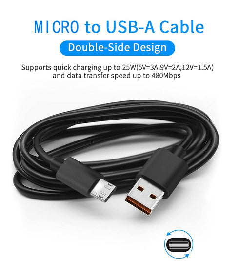 Micro Charger Charging Cable Cord Compatible with for Anker Soundcore Life Q20, Anker Soundcore 2, Mini, Flare Mini Wireless Headphone Speakers -5...