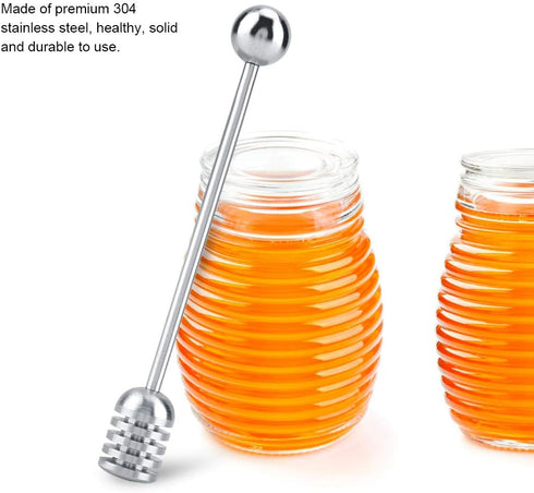 Fdit Solid Stainless Steel Honey Dipper Drizzler Stirrer Spoon Mixing Stick Tool...