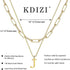Gold Initial Necklaces for Women,Dainty 14K Real Gold Plated Letter Necklace Small Initial Pendant Choker Necklace Paperclip Layered Necklace Stac...