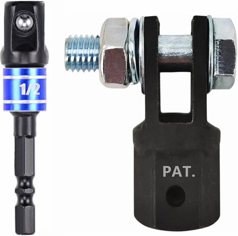 1/2" Scissor Jack Adapter for Use with 1/2 Inch Drive/Impact Drills/Ratchet or Standard Drive Sockets or 13/16 Inch Lug Wrench/Tire Iron or Socket...