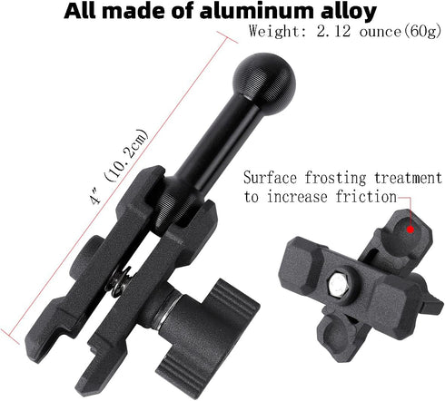 Aluminum 17mm Ball Mount Extension Adapter, 360° Rotation Extension Rod for Car Air Vent Dashboard Suction Cup Phone Holder, Compatible with Garmi...