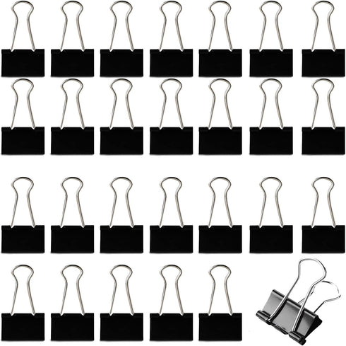 100 Pack Small Binder Clips 0.75 Inch, Small Binder Clips Micro Clips Paper Clamps for Office and Home Supplies, Black...