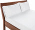 Weekender 200 Thread Count Hotel Pillowcases-Set of 2-Cotton Rich Blend-White-King, 2...
