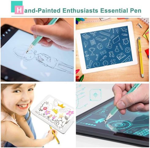 Precision Disc Stylus Pen for Drawing +Fiber Tip Stylus pens for iPad,iPhone and All Capacitive Touch Screens,Tablet Stylus with Replaceable Tip-2...