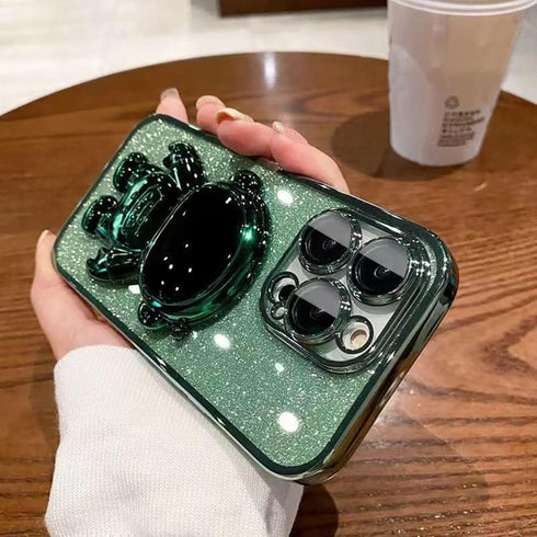 Astronaut Hidden Stand Case Cover for iPhone 15 Pro,for iPhone 15 Pro Case Green,Astronaut Folding Bracket Kickstand iPhone Case with Camera Prote...
