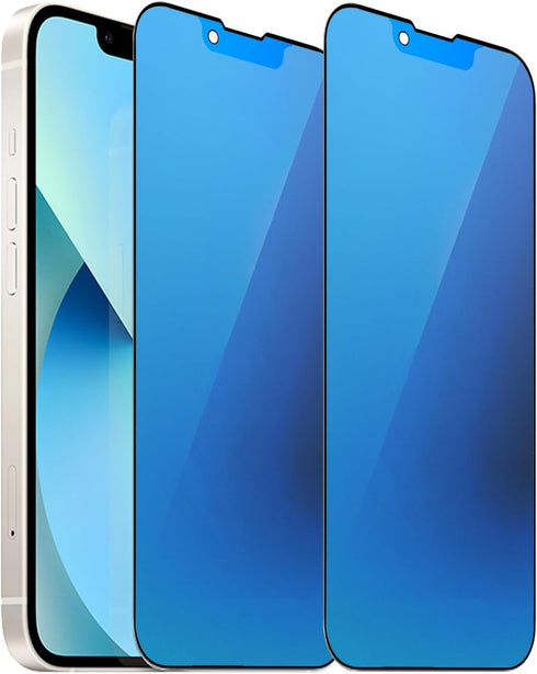 2 Pack Matte Anti-Blue Privacy Tempered Glass for iPhone 13 Pro/iPhone 13 / iPhone 14 Anti-glare Anti-Spy Screen Protector Anti- Peeping Film Elec...