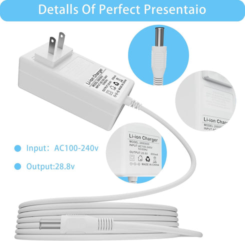28.8V Charger Compatible with Shark DK33-288080H-U IZ462H IZ440H IZ482H IZ483H IZ662H IZ682H IZ441HBRN Vertex Lightweight Cordless Stick Vacuum...