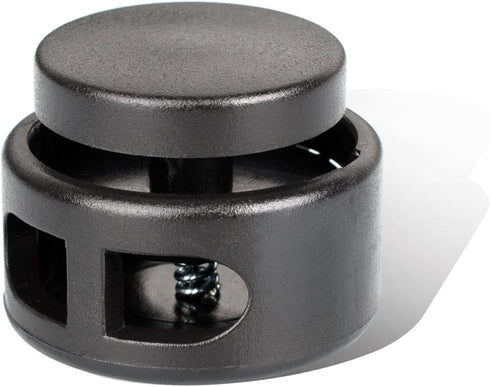 DYZD Extra Large Cord Lock End Spring Cord Stopper Toggle for Paracord, Drawstring (Black, 10 PCS)...