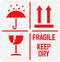 FINGERINSPIRE Keep Dry Fragile Up Text Stencil 11.8x11.8inch Reusable Keep Dry Sign Drawing Stencil DIY Craft Fragile Up Sign Painting Template fo...