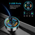 66W Car Charger Adapter 5 Port USB Car Charger PD 30W QC3.0 3.1A Car Cigarette Lighter USB Charger with LED Voltmeter Fast Car Charger Compatible ...