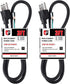 EP 2 Pack 3 ft 14/3C SJTW Appliance and Power Tool Cord, 14 Gauge 3 Prong Heavy Duty Replacement Power Supply Cord Cable, 110V 115V 120V AC Pigtai...