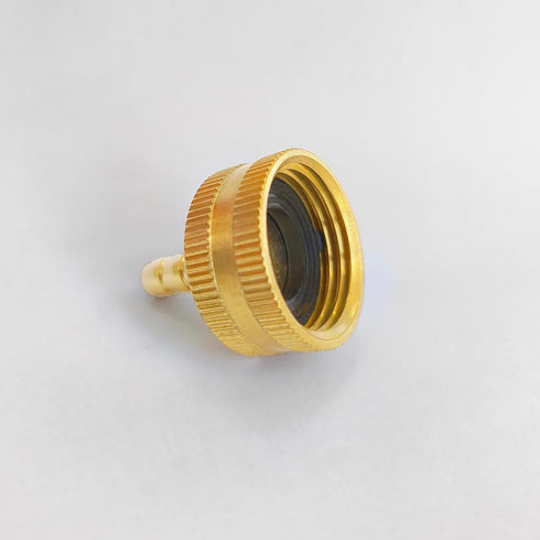 1/4" Barb x 3/4" Female GHT Thread Solid Brass Water Hose End Repair Connector, Includes Stainless Steel Clamps and gaskets?Pack of 2?...