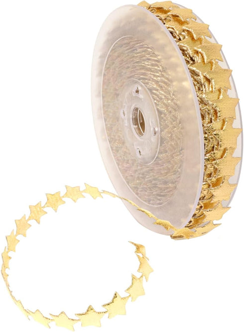 Honbay Sparkly Polyester Star Ribbon Trim Embellishment, Star Decoration Ribbons, for Wedding, Birthday, Valentine's Day, Baby Shower, Christmas, ...