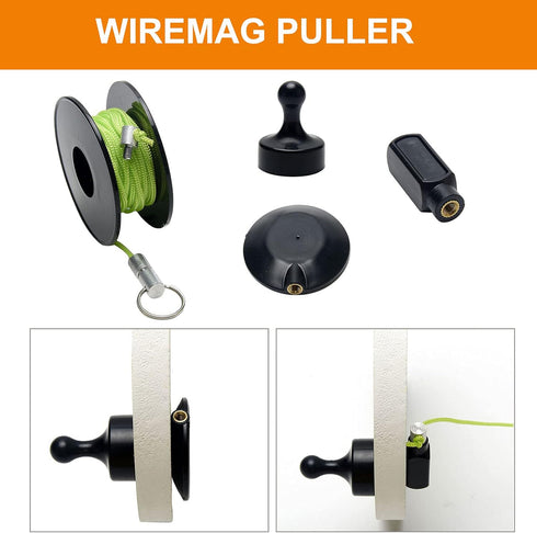 Magnetic Wire Puller, Wire Routing Magnet Tool Kit with Handle, Magnetic Garden Repair Cable Puller Tool, Fish Tape Wire Puller Wire Snake for Run...