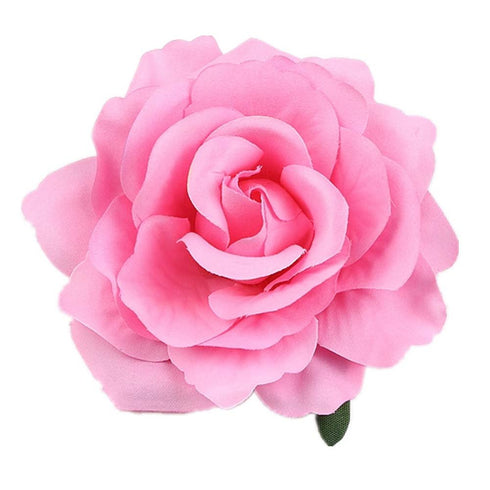 Beautiful Rose Flower Hair Clip Pin up Flower Brooch For Party Travel Festivals (Pink) (Pack of 1)...