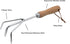 Rooty Hand Cultivator with Stainless Steel, Wooden Handle,Easy for Garden Weeding Cultivating,Soil Loosening/Rust Resisitant...