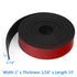 WochiTV Adhesive Solid Rubber Strips, 1" Wide x 1/16" Thick x 180" Long Self Stick Black Neoprene Rubber Rolls Perfect for DIY Insulation Cushion ...